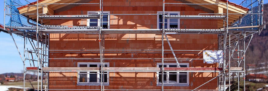 chantier de construction d'une maison